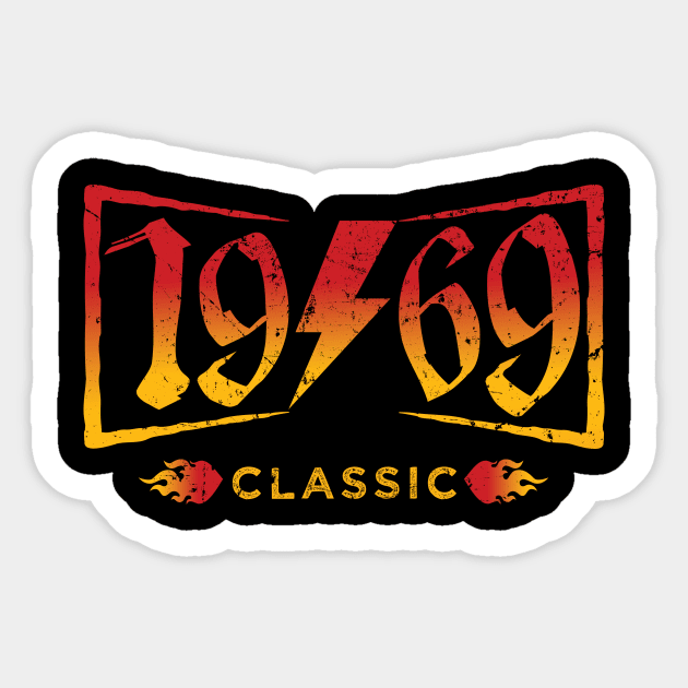 '1969 Classic 50th Birthday' 50th Birthday Vintage Gift Sticker by ourwackyhome